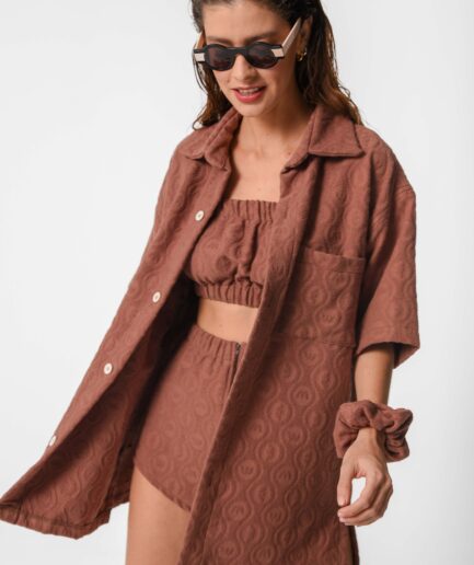AGIOS PROKOPIS UNISEX SHIRT CHOCO BROWN