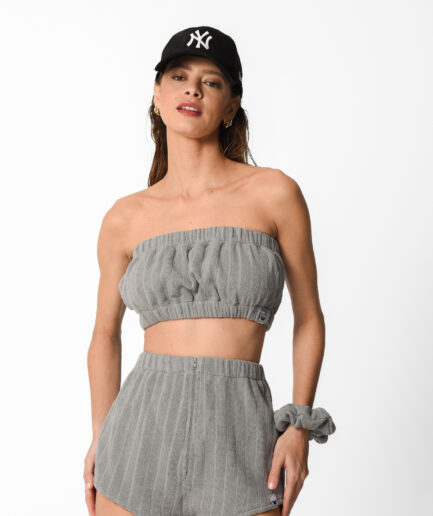 AMARANTOS STRAPLESS TOP GREY STONE