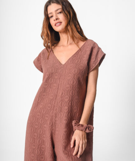 BALOS LONG JUMPSUIT CHOCO BROWN