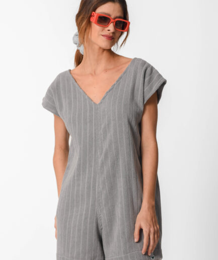 FTELIA SHORT JUMPSUIT GREY STONE