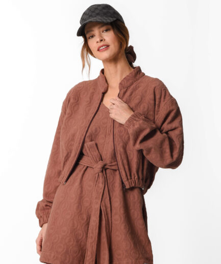 ITALIDA BOMBER JACKET CHOCO BROWN