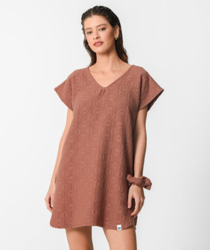 KASSANDRA SHORT DRESS CHOCO BROWN