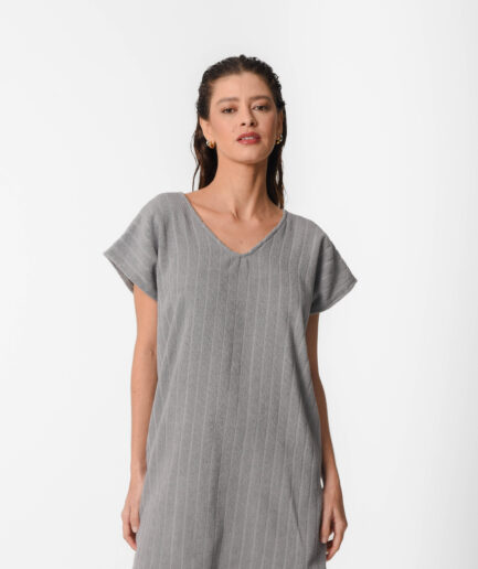 KASSANDRA SHORT DRESS GREY STONE