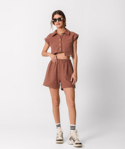 MYRTOS SHORTS CHOCO BROWN