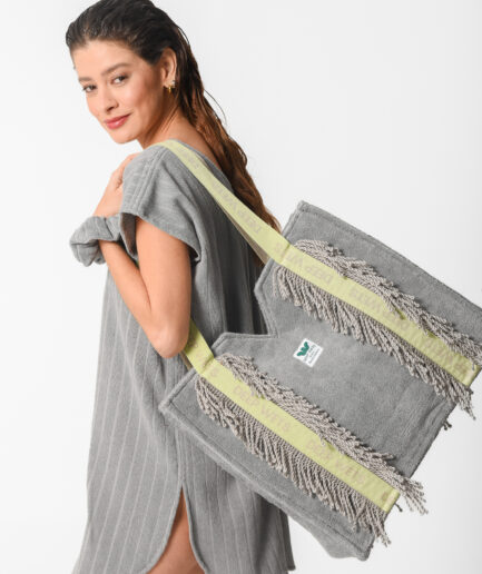 PANERMOS TOTE BEACH BAG STONE GREY